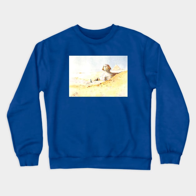 The Sphinx From The Desert in Egypt Crewneck Sweatshirt by Star Scrunch